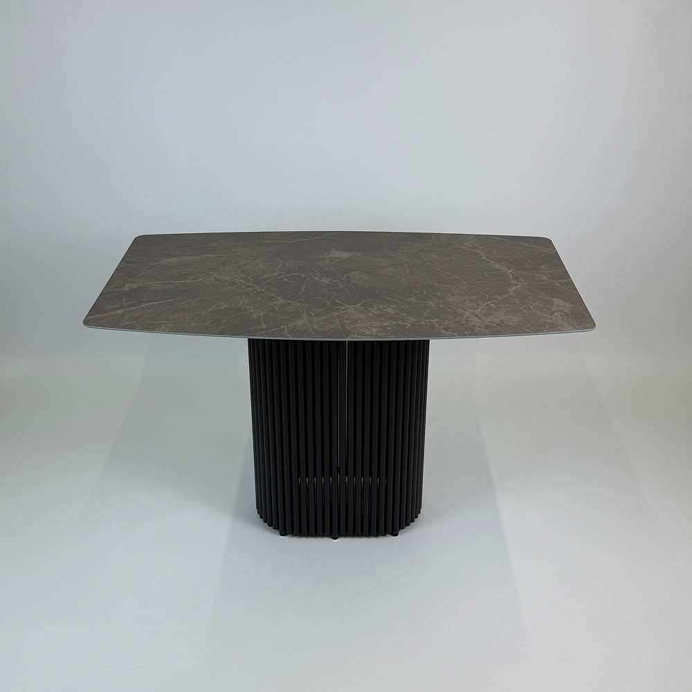 Обеденный стол TRUBIS с фотопечатью под тёмный мрамор, 120 х 71.5 см