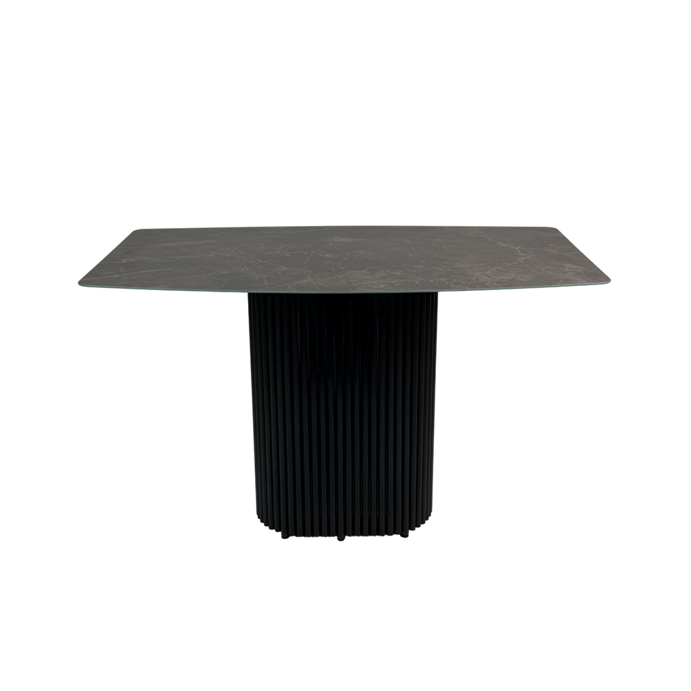 Обеденный стол TRUBIS с фотопечатью под тёмный мрамор, 120 х 71.5 см