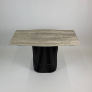 Обеденный стол TRUBIS Wood+Glass с фотопечатью под камень, 120 х 71.5 см